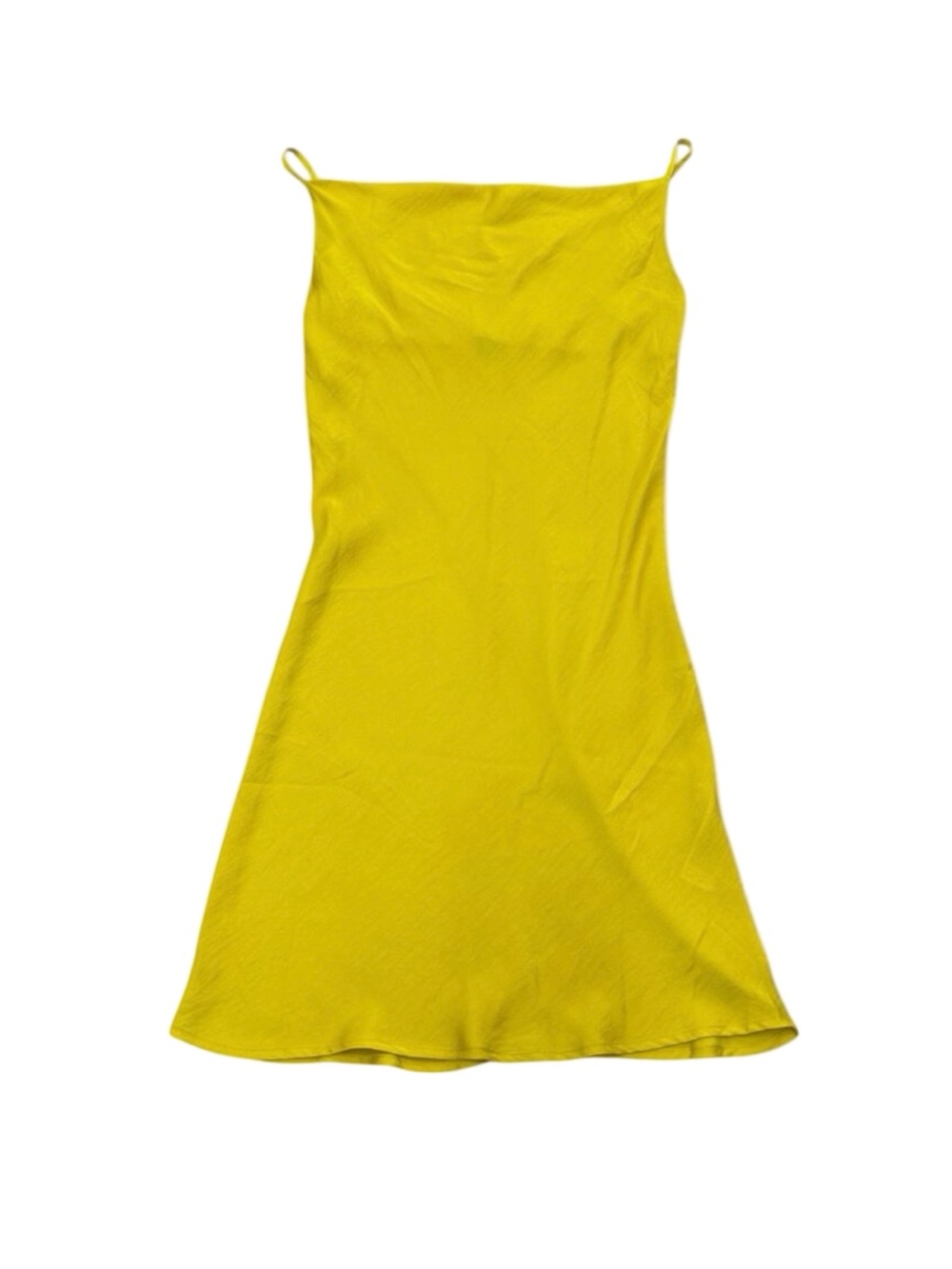 Vintage Y2K Forever 21 Yellow Slip Dress Spaghetti Strap Mini